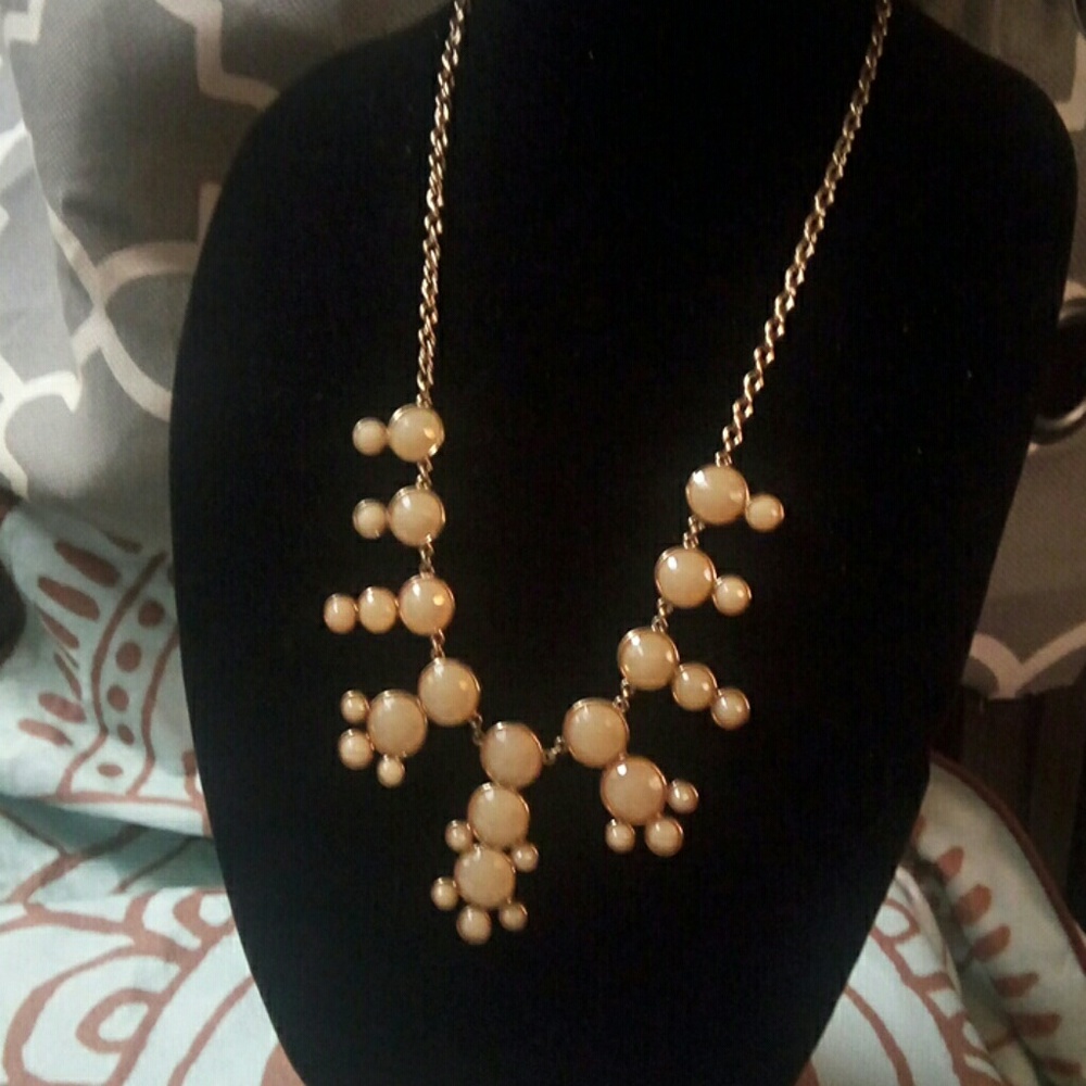 24" yellow circle statement necklace